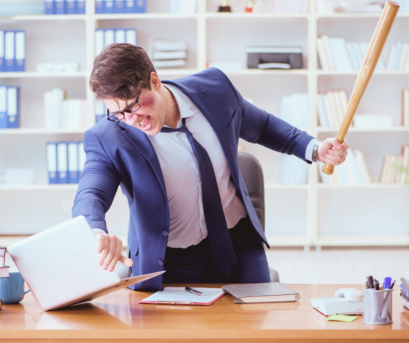 Wütender Mitarbeiter randaliert