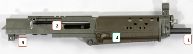 Abbildung 12 SIG-55, Gehäuse-Lauf-Einheit (GLE) Abbildung 8: Bockdoppelflinte, Hauptbestandteile der Waffe