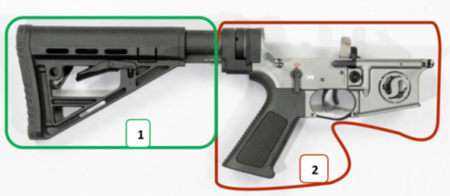 Abbildung 22 AR-15, Gehäuseunterteil gängige englische Bezeichnung Lower Receiver Abbildung 5: AR-15, Übersichtsaufnahme der Waffe