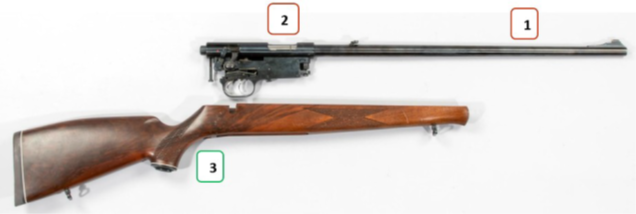 Abbildung 28 Repetierbüchse Hauptbestandteile der Waffe Abbildung 7: Bockdoppelflinte, Übersichtsaufnahme der Waffe
