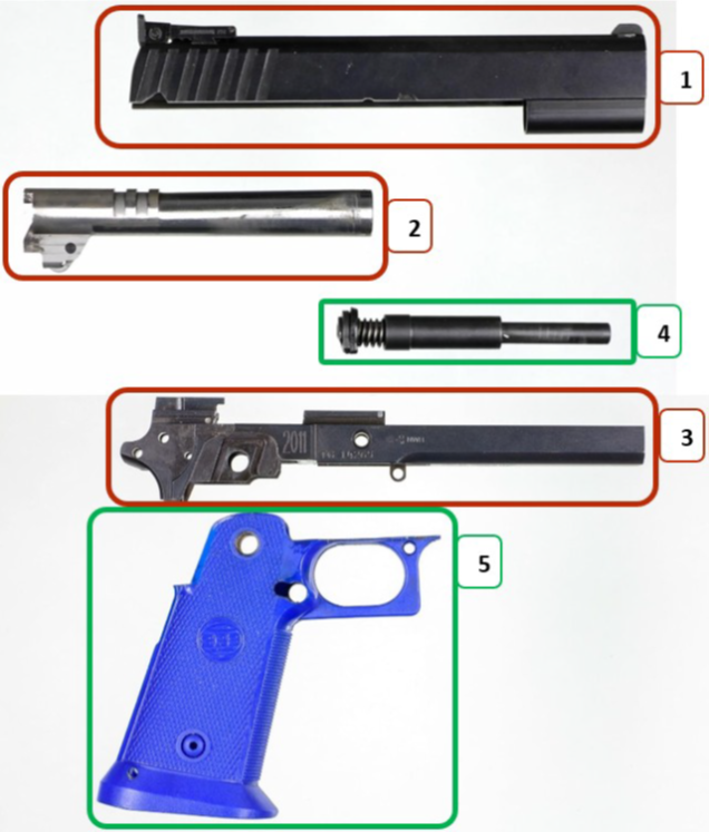 Abbildung 40 STI 2011 Hauptbestandteile der Pistole Abbildung 7: Bockdoppelflinte, Übersichtsaufnahme der Waffe