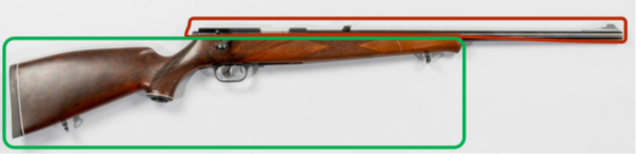 Abbildung 43 Repetierbüchse Übersichtsaufnahme der Waffe Abbildung 7: Bockdoppelflinte, Übersichtsaufnahme der Waffe