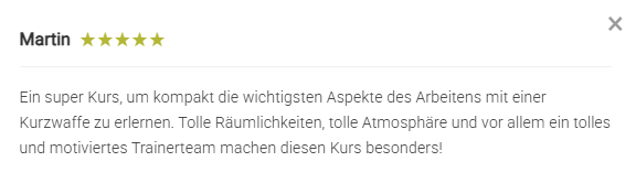 Rezension 2026_Intensivkurs_kompakt wichtigste Aspekte Screenshot einer Rezension vom Edelweiss Intensivkurs: kompakte Ausbildung
